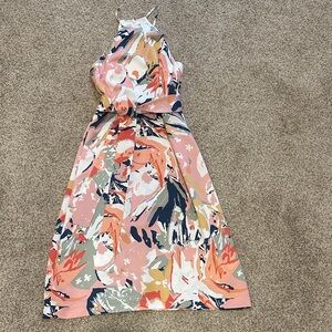 Club Monaco Pink Multi Floral Midi Dress